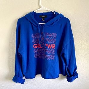 GRL PWR Hoodie - Girl Power Cropped Hoodie